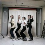 20-03-1979 Herman Brood and Wild Romance at studio in Amsterdam.

[keywords]Posed, Full Length, Dancing[/keywords]